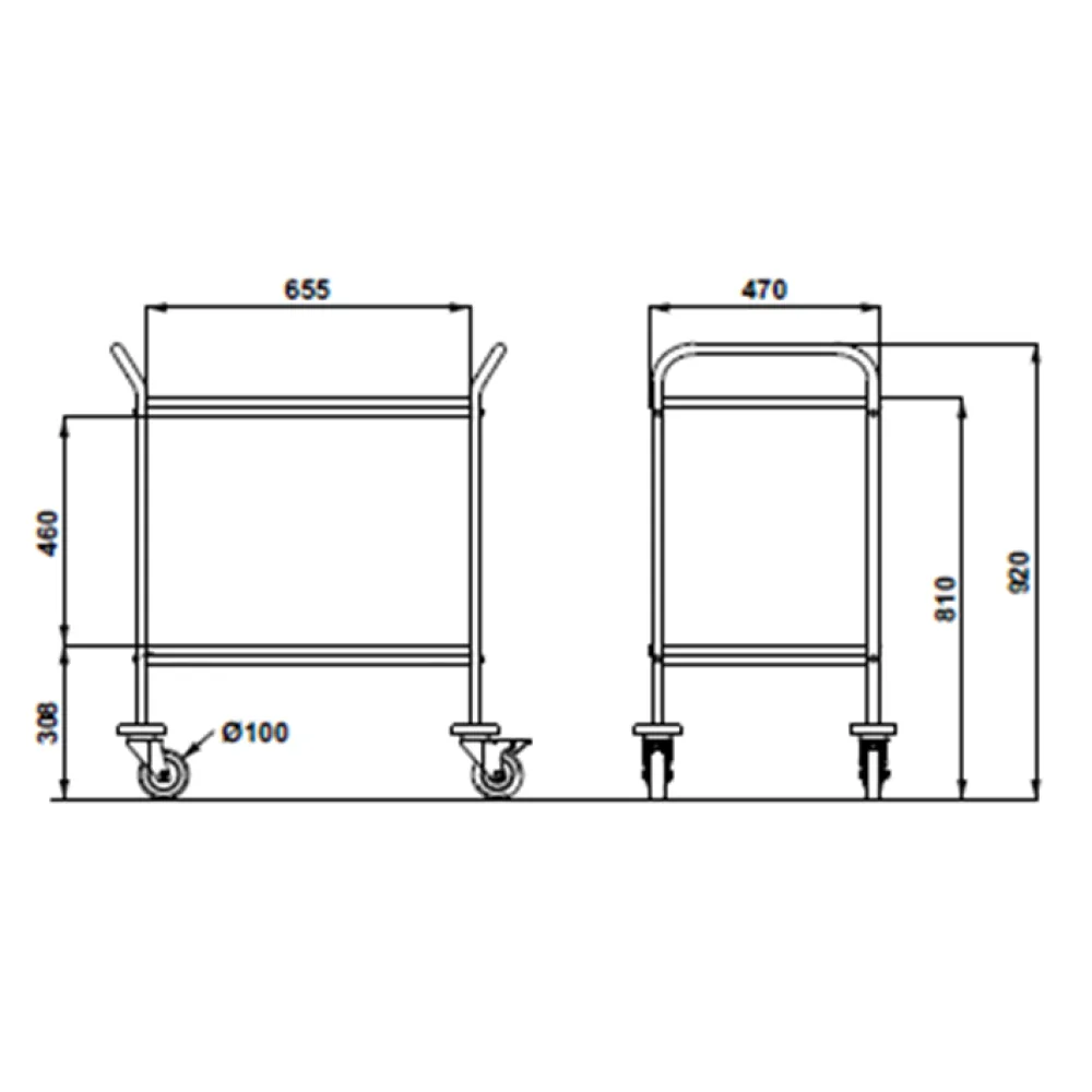 CHARIOT DE SERVICE HIRA 500 M3 (003NN500P/200)