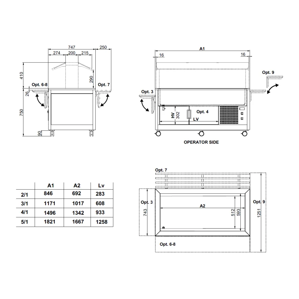 BUFFET RÉFRIGÉRÉ ENFANTS KIDS 5R (02100K5R)