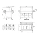 Buffet avec plan de travail chauffant en verre trempé OMNIA 3PC (01900OM3PC)