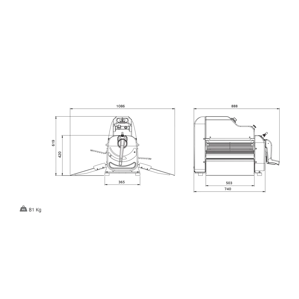 Manual Dough Sheeter S5BM (TB35)