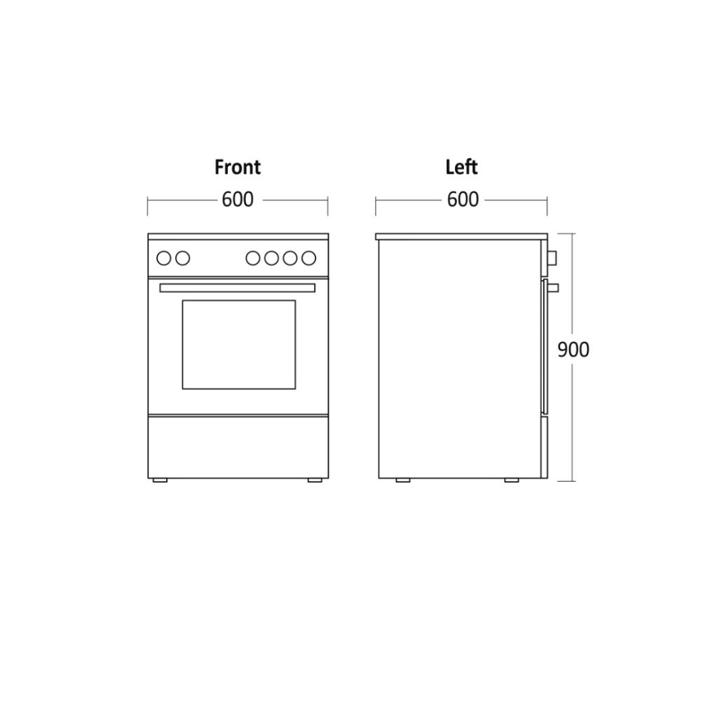 Electric stove with oven FCC800W (24075110000FCC800W)