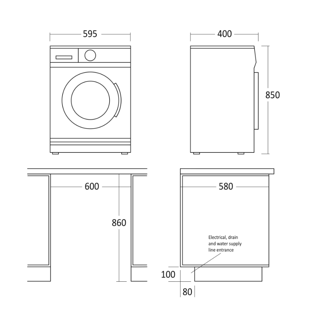 Machine à laver WAH 1506 W (33081506W10000)