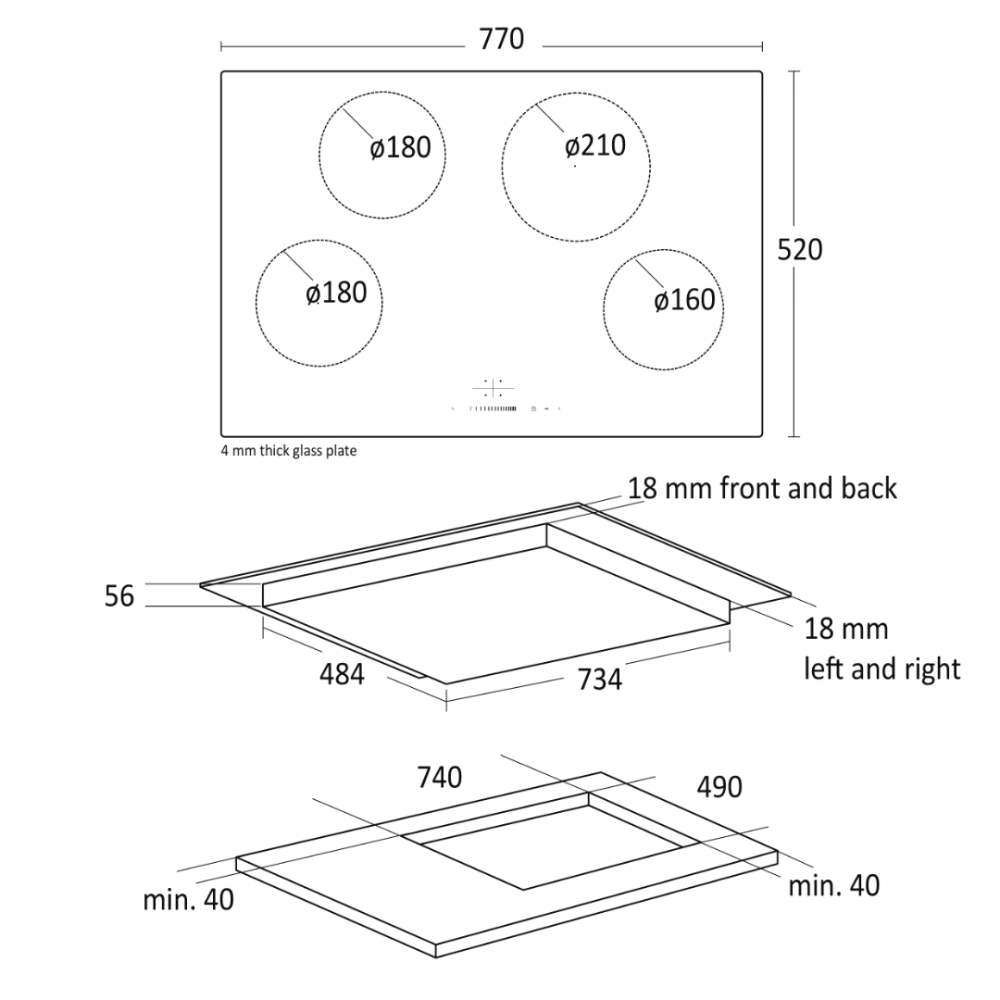 Induction hob IKF 180-1 (33050180310000)
