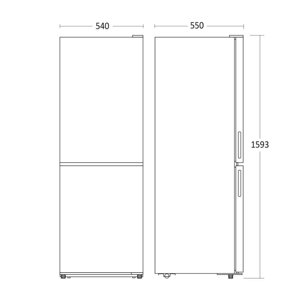 Réfrigérateur combiné 153 + 74L SKF 297 W (01030297W10000)