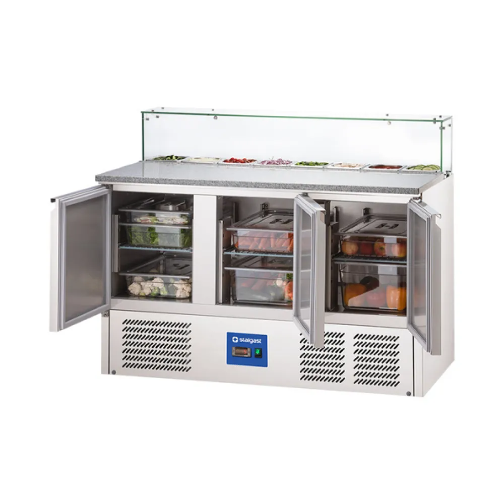 REFRIGERATED PIZZA COUNTER WITH DISPLAY CASE  402l (833037)