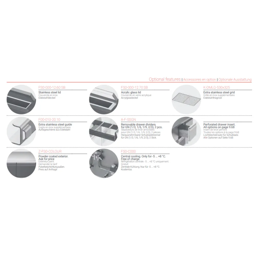 Comptoir saladette P111 940 mm (FS0-E111-94/70/90)