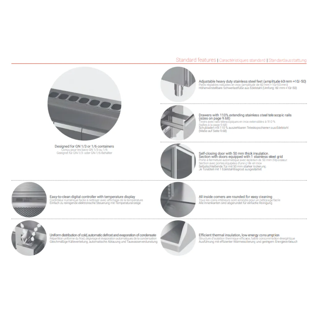 Saladette сounter P332 1720 mm (FS0-E332-172/70/90)