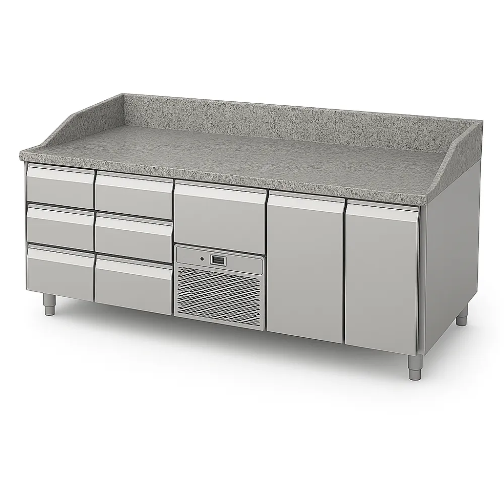 Comptoir de refroidissement avec plateau en granite 2130 mm P446 (FM0-E446-213/70/90)