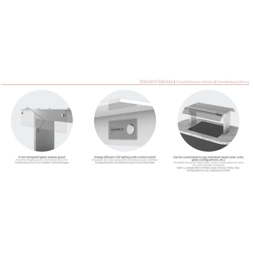 Étagère de buffet avec éclairage LED 743 mm (LPA12-74/40/40)