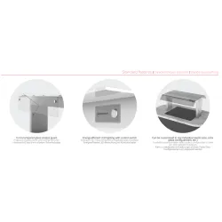 Étagère de buffet avec éclairage 1718 mm