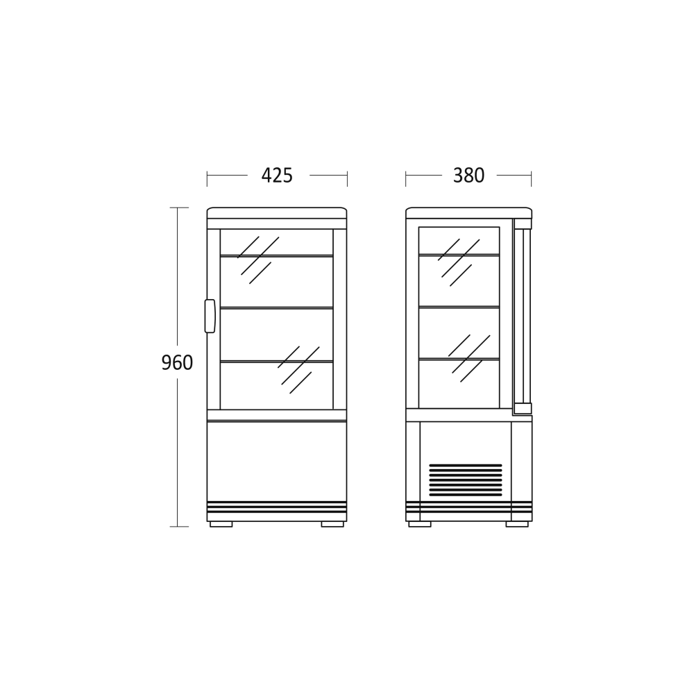 Vitrine réfrigérée, blanche 71 L RT82WE (19310082WE10000)