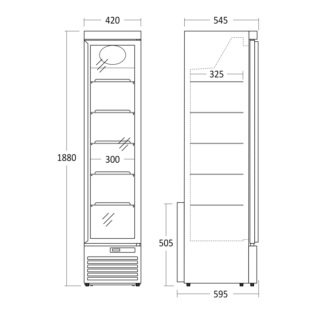 Vitrine congélateur 117 L DF160BD (26324010000DF160BD)