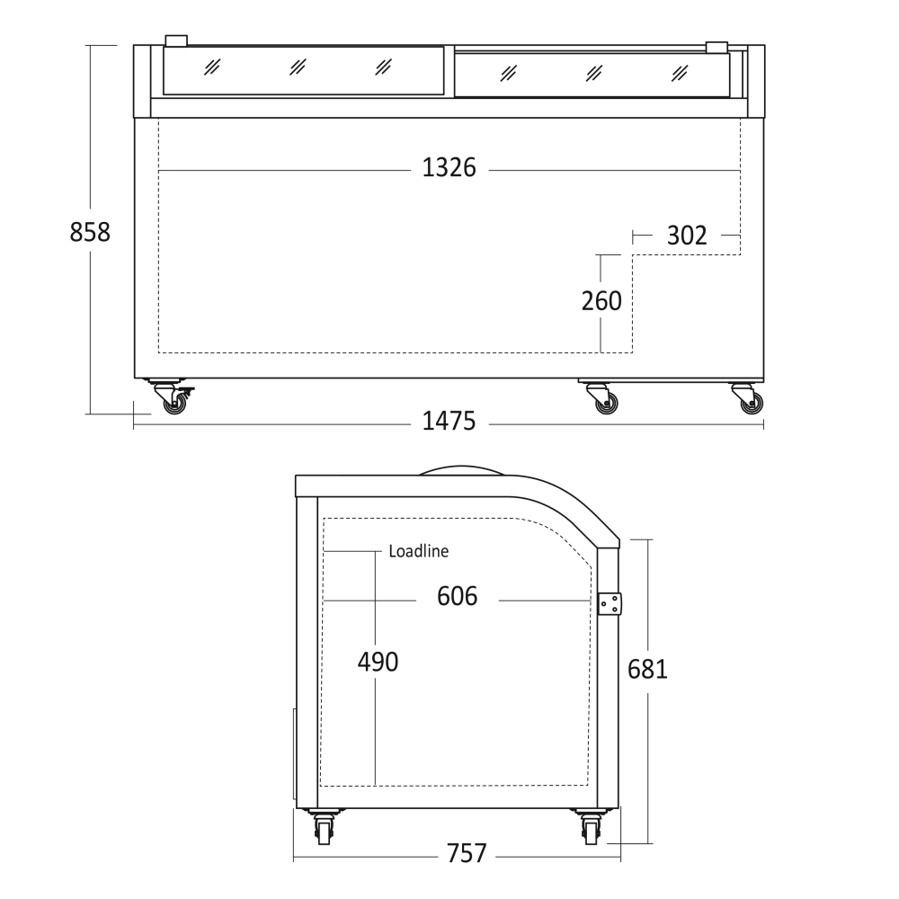 Vitrine congélateur 355L XS602E (22420602110000)