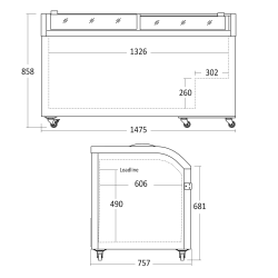 Vitrine congélateur 355L XS602E