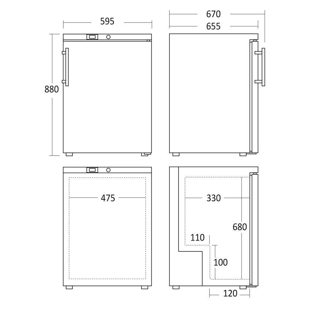 Congélateur 113 L GUF190W (31328610000GUF190W)