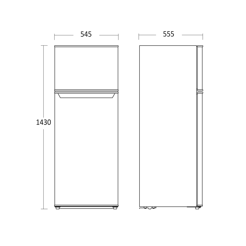 Réfrigérateur combiné 169 L + 37 L CBF206WE (61033510000CBF206WE)