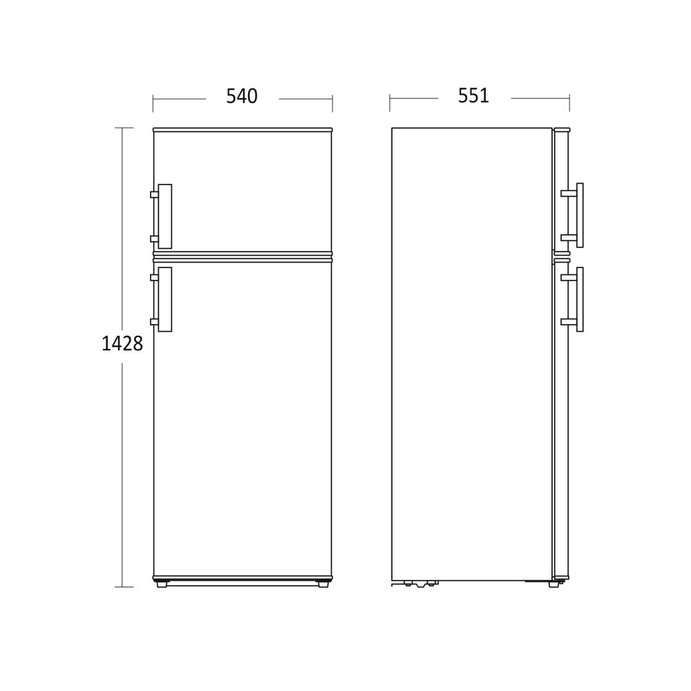 Réfrigérateur combiné 170 L + 41 L CBF211WD (01033510000CBF211WD)