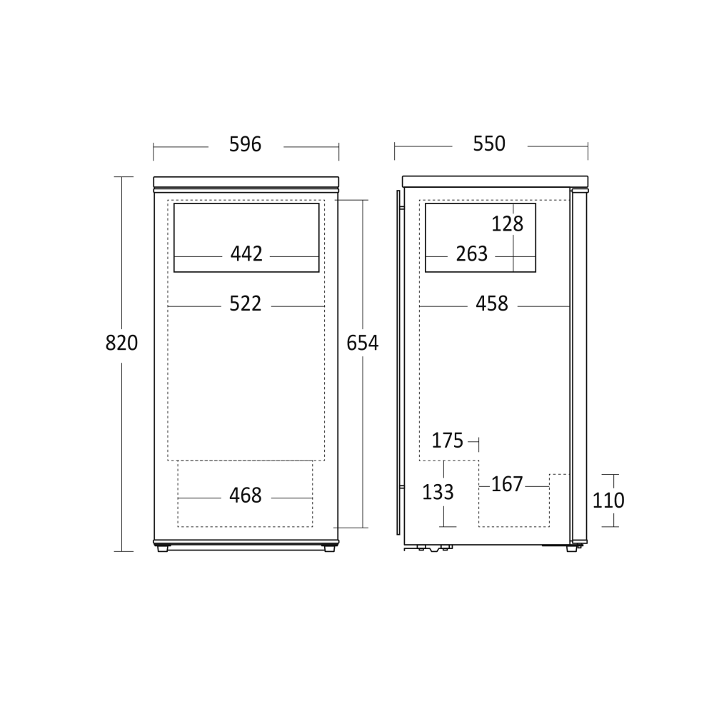 Mini réfrigérateur avec congélateur 95+16L BIC111WE (31033610000BIC111WE)