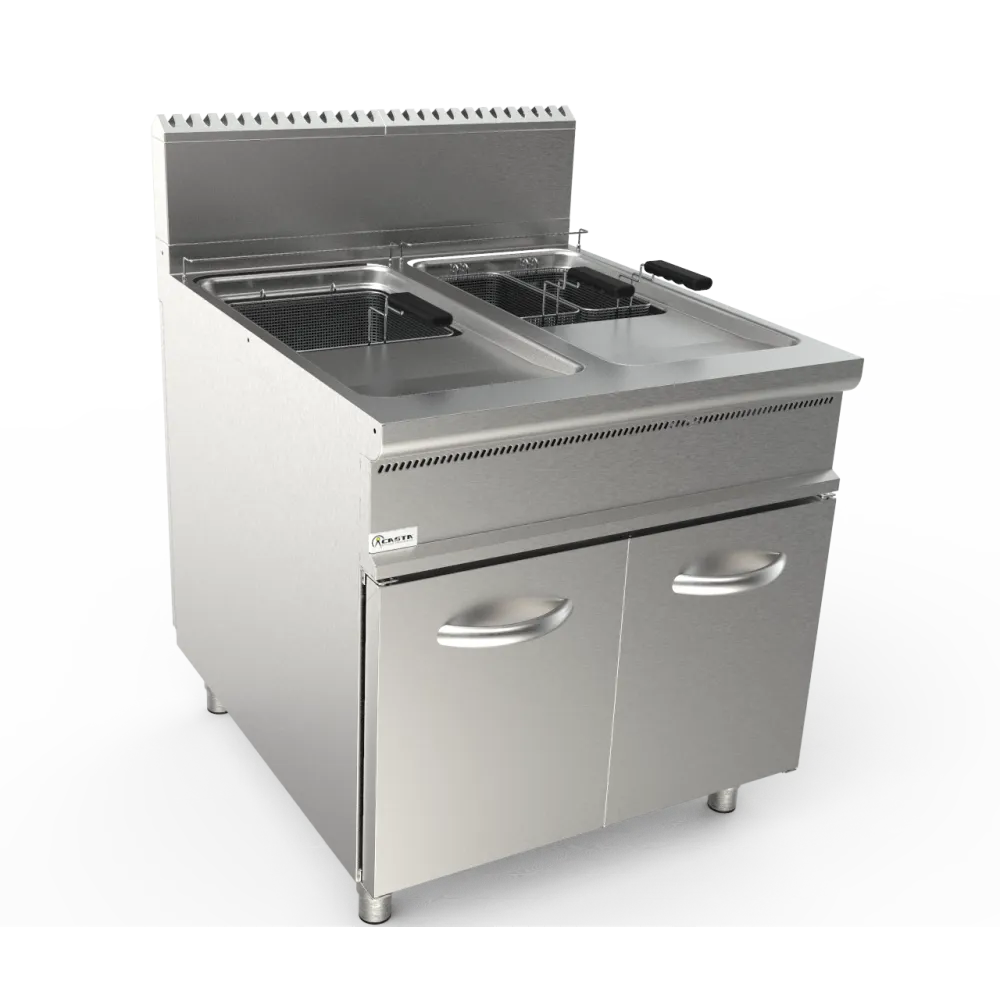 Friteuse à gaz avec armoire 22+22L LADYQ 900 LQ/FLG2V22
