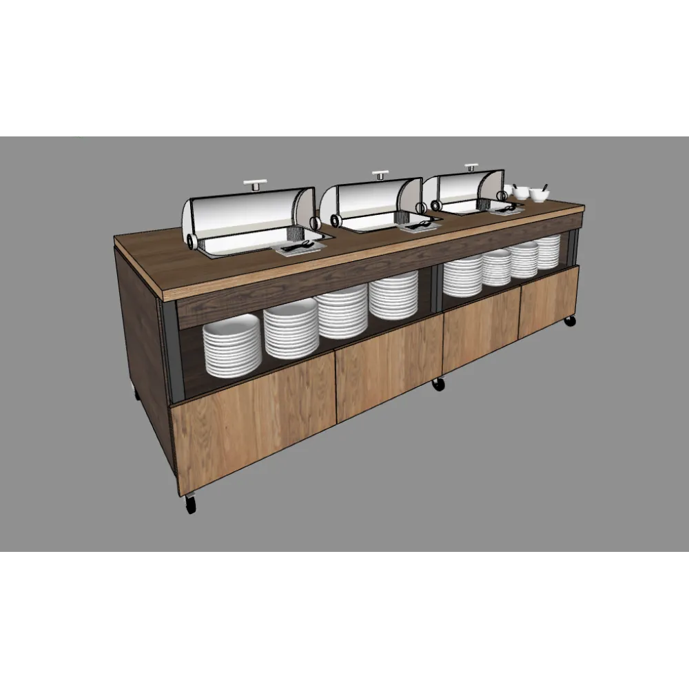 Bain-marie chaud en libre-service sur mesure (BHS-BV1-KAR)