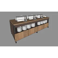 Bain-marie chaud en libre-service sur mesure