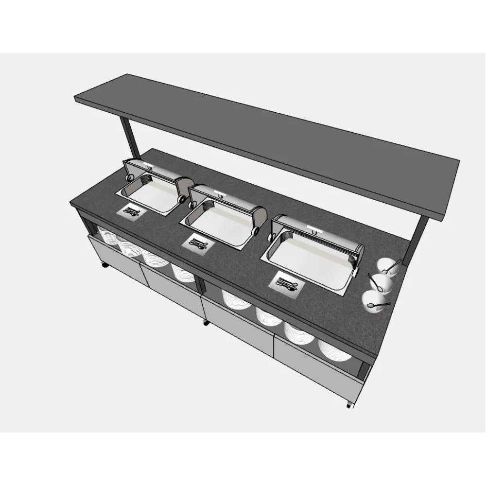 Bain-marie chaud en libre-service sur mesure (BHS-BV1-KAR)