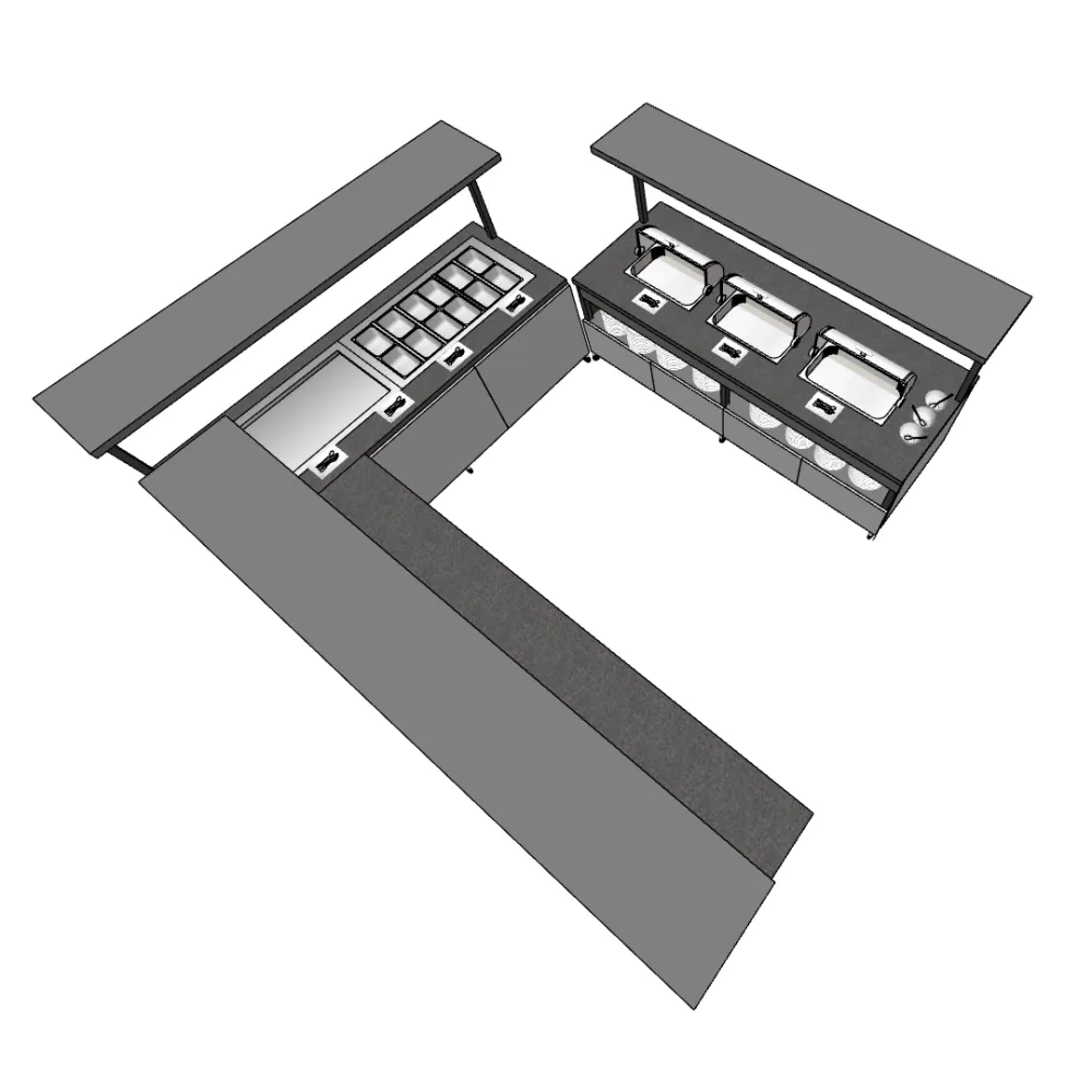 Module neutre en libre-service sur mesure (BHS-BV3-N)
