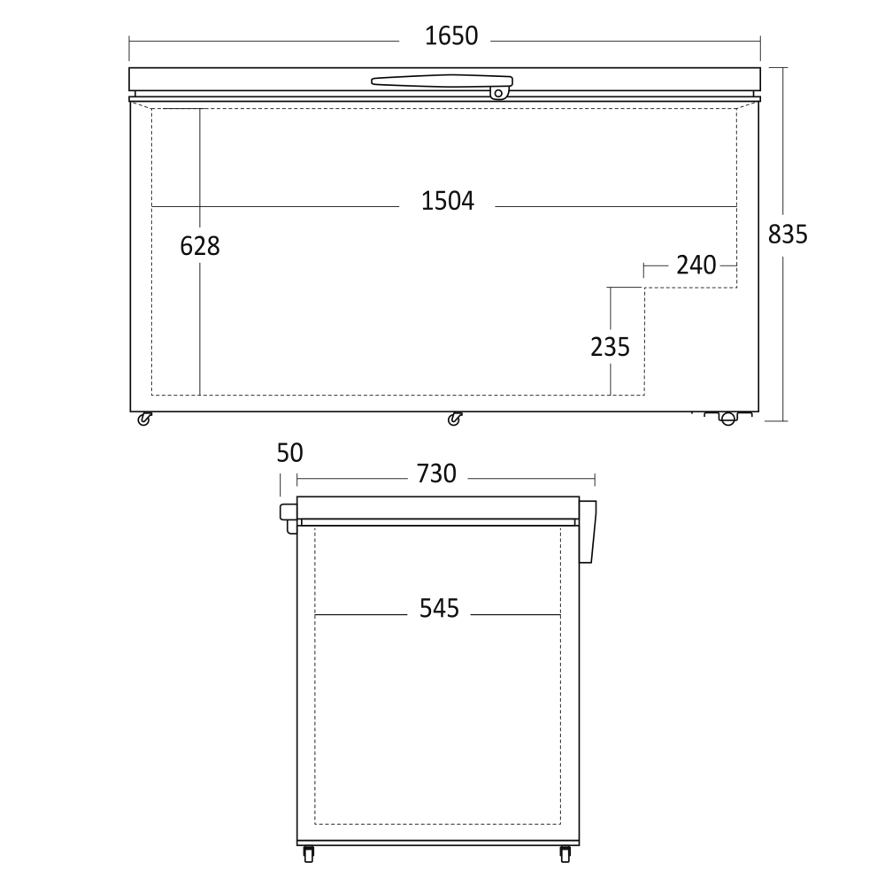 Congélateur coffre 500L CF500WE (01124210000CF500WE)