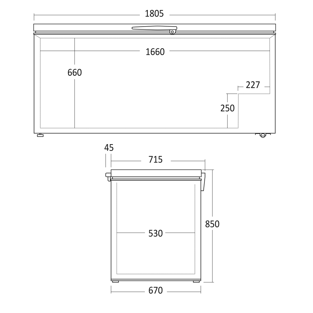 Congélateur coffre 560L CF560WE (27124210000CF560WE)