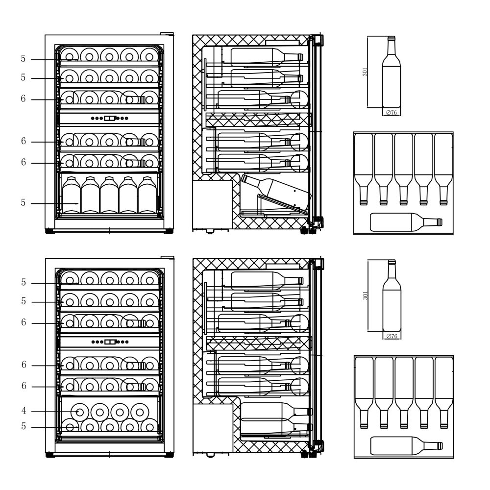 Réfrigérateur à vin SV452B (35410452B10000)