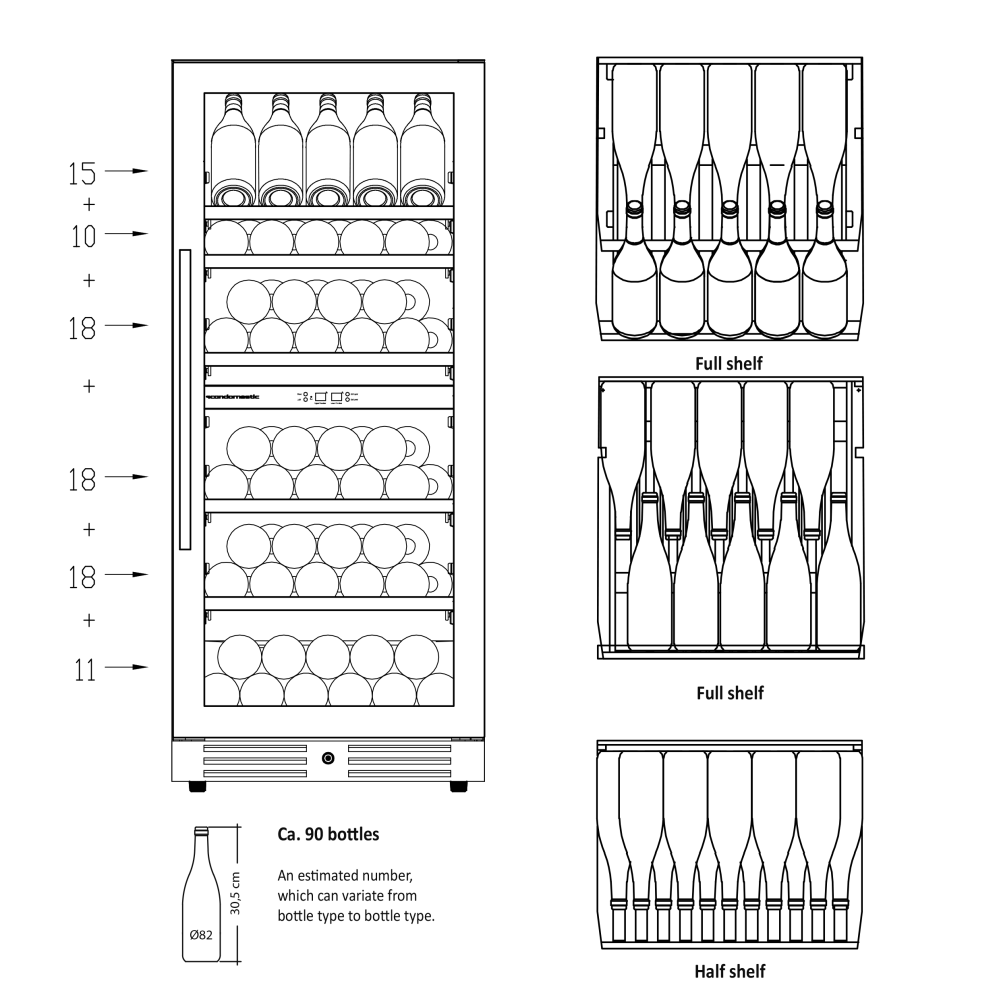 Réfrigérateur à vin SV 104 B (46410104B10000)