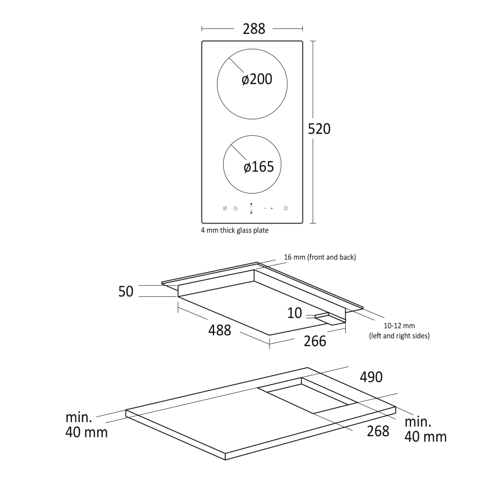 Table de cuisson vitrocéramique HOC30P (33058110000HOC30P)