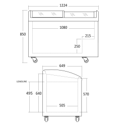Vitrine à glace 251L IC352D