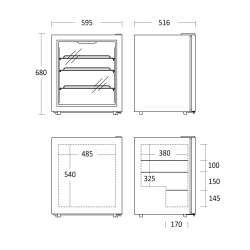 Vitrine congélateur 88L SD76E