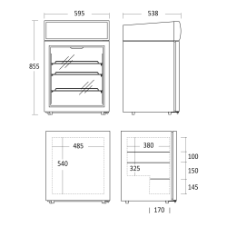 Vitrine congélateur 88L SD92E