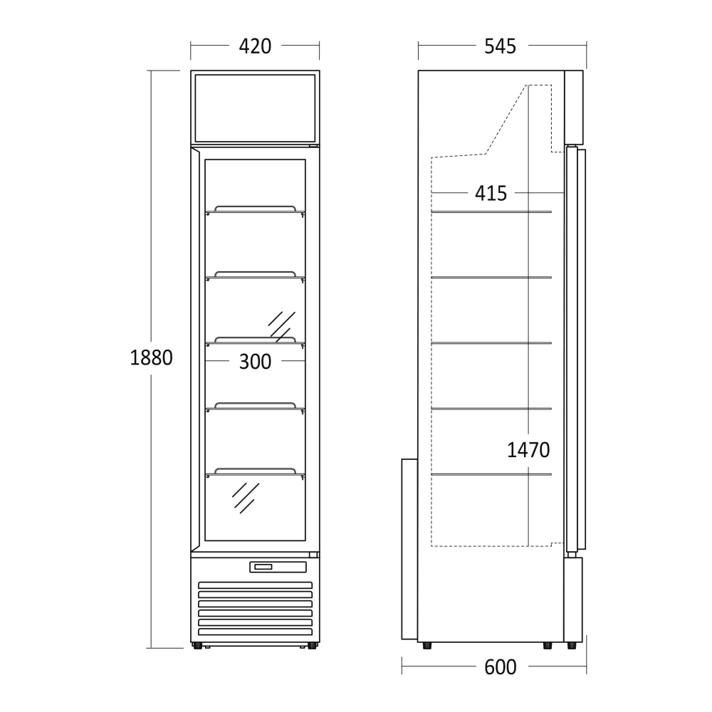 Vitrine congélateur 117L DFC159BD (263240DFC159BD)