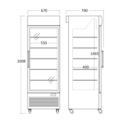 Vitrine congélateur 430L DF500BD