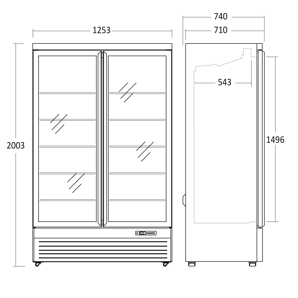 Vitrine congélateur 702L DF1006BD (25324010000DF1006BD)