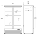 Vitrine congélateur 702L DF1006BD (25324010000DF1006BD)