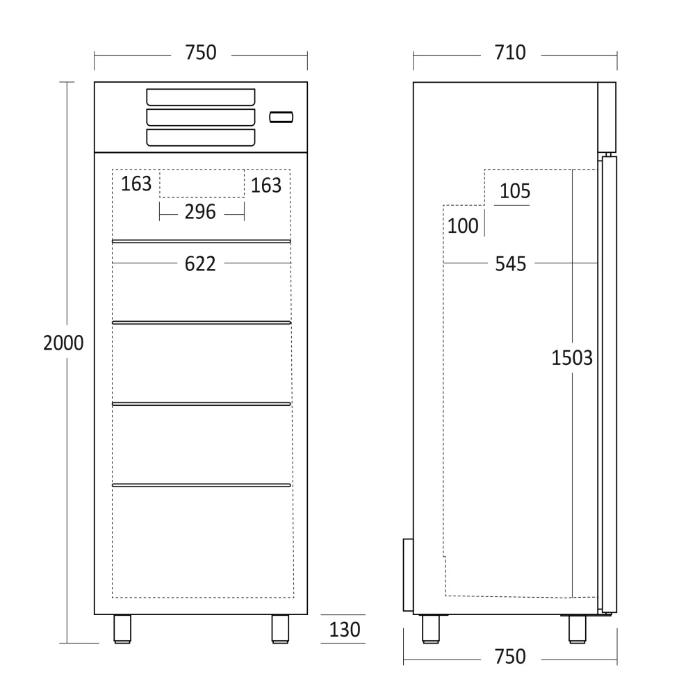 Refroidisseur 476L GUR600W (39318510000GUR600W)