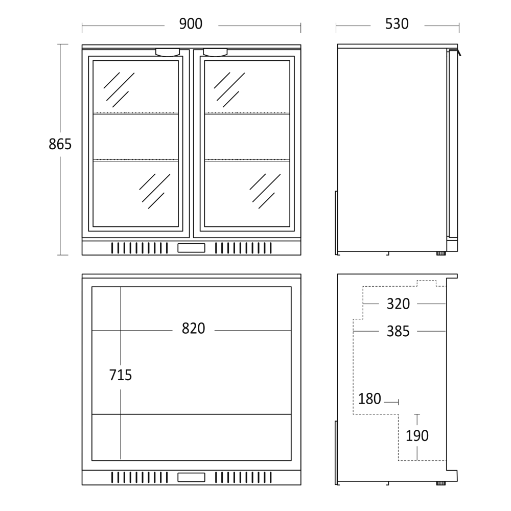 Réfrigérateur-vitrine 158L SC 211 HDE (26310211HDE10000)
