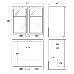 Réfrigérateur-vitrine 158L SC 211 HDE