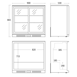 Réfrigérateur-vitrine 158L SC 211 SLE