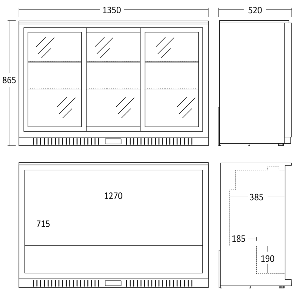Réfrigérateur-vitrine 254L SC 311 SLE (26310311SLE310000)