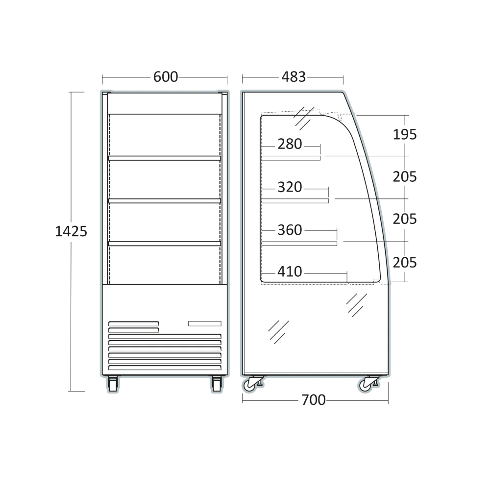 Vitrine froide 135L OFC60B (263114OFC60B)