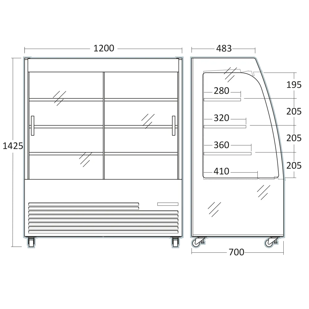 Vitrine froide 283L OFC120BG (263114OFC120BG)