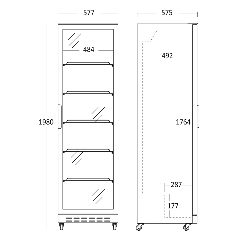 Réfrigérateur vitrine 360 L SD 430 BE (2631111000SD430BE)
