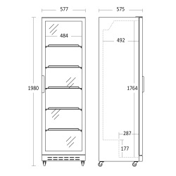 Réfrigérateur vitrine, blanc 360L SD 430 E