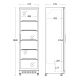 Réfrigérateur vitrine, blanc 360L SD 430 E (26310430E110000)