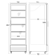 Réfrigérateur vitrine, noir 498L SD 726 BE (26310726BE10000)